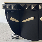 Дизайнерский комод полукруглый черный с 3-мя фактурным ящиками Occasion варинант исполнения - 3 | Loft Concept в Самаре