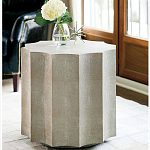 Приставной стол бежевый Stingray Skin Table кожа варинант исполнения - 2 | Loft Concept в Самаре