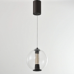 Подвесной светильник с плафоном в форме шара Inner Gleam Orb black  варинант исполнения - 6 | Loft Concept в Самаре