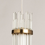 Подвесной светильник с цилиндром из прозрачных стеклянных трубок Nembus варинант исполнения - 9 | Loft Concept в Самаре