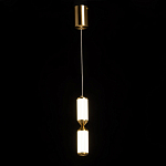 Подвесной светильник с двумя белыми рифлеными цилиндрическими плафонами Golden Swirl варинант исполнения - 3 | Loft Concept в Самаре