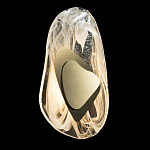 Бра овальное из стекла с золотым элементом Flow Texture  варинант исполнения - 3 | Loft Concept в Самаре