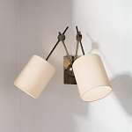 Бра с двумя тканевыми абажурами в форме цилиндра Prerequisites варинант исполнения - 3 | Loft Concept в Самаре