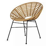Стул круглый с ротанговым плетением Round Wicker Stool варинант исполнения - 3 | Loft Concept в Самаре