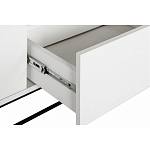 ТВ-тумба белая с  2-мя дверцами и ящиком Strict Lines варинант исполнения - 4 | Loft Concept в Самаре