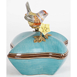 Фарфоровая шкатулка с птицей Eden Garden Blue варинант исполнения - 3 | Loft Concept в Самаре