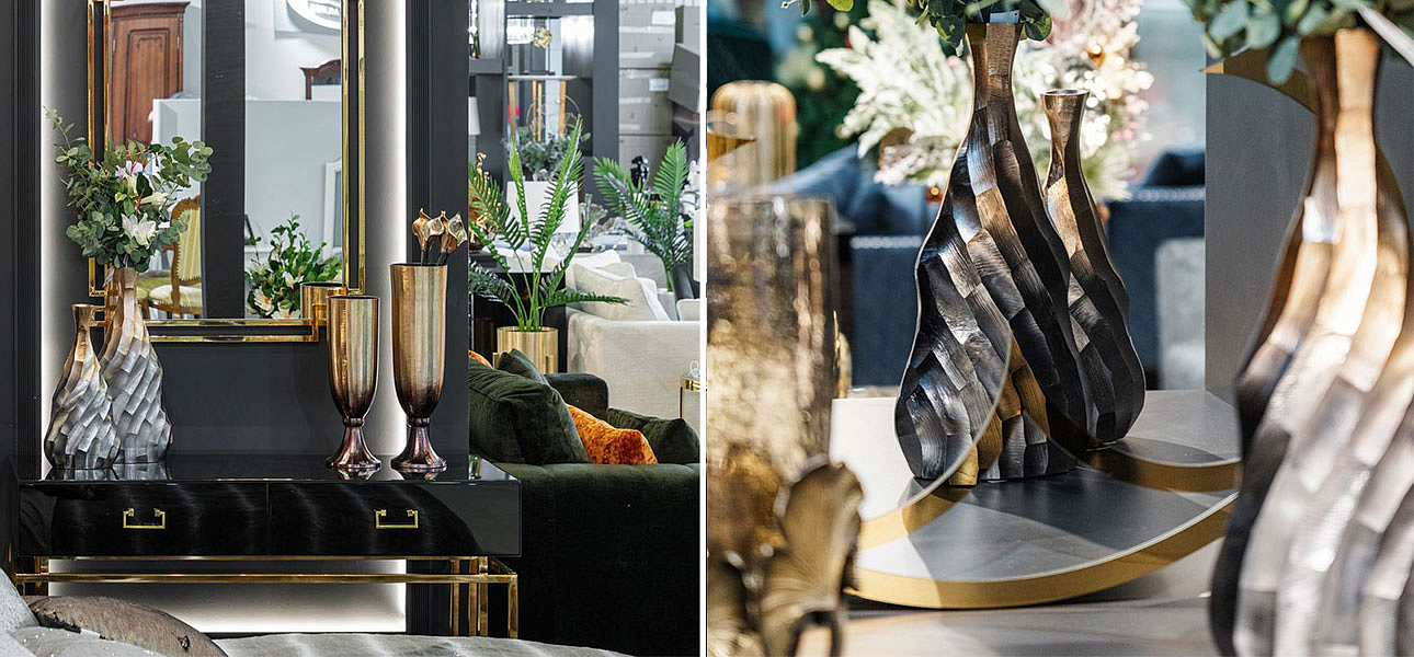 Ваза Top black and gold Ваза Top black and gold - Loft-Concept в Самаре