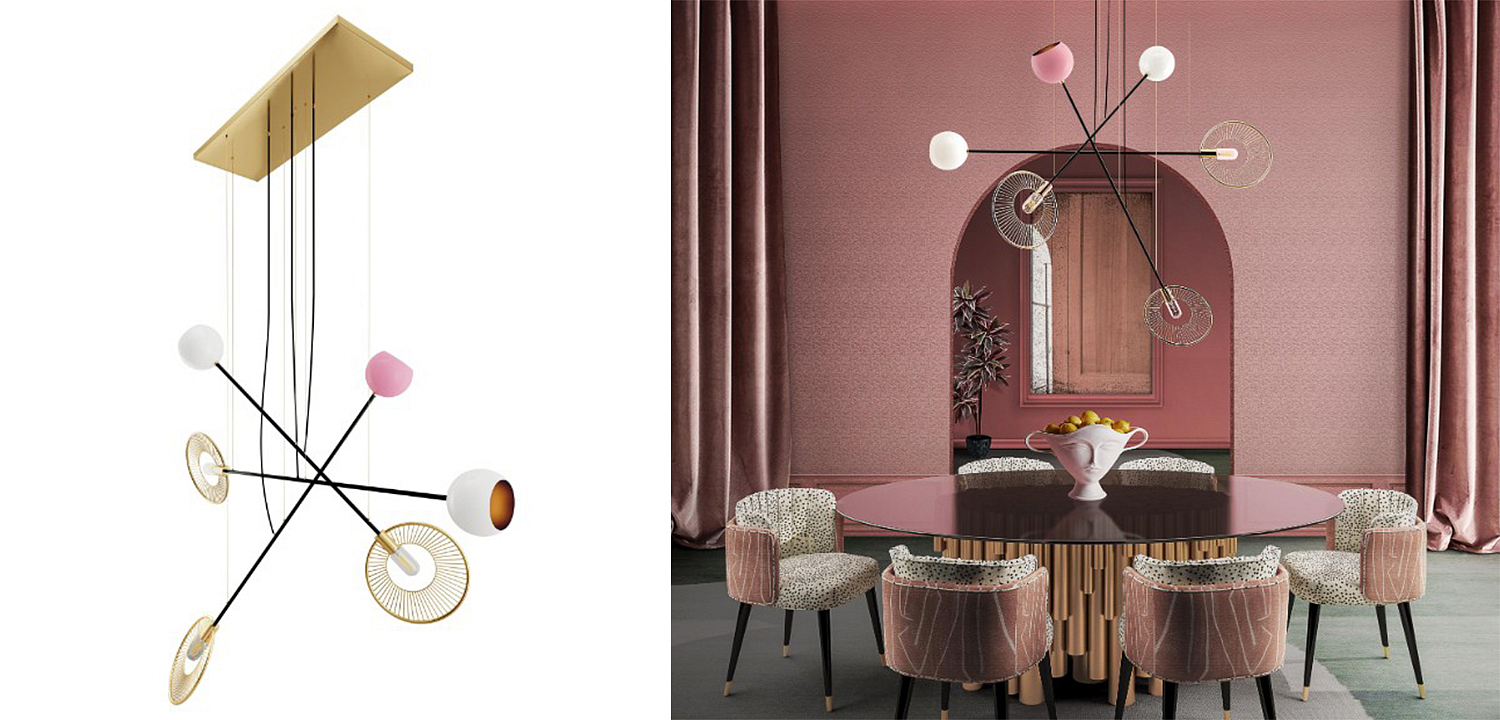 Дизайнерская Люстра Melrose Suspension Lamp Brass Aluminum Lacquered Дизайнерская Люстра Melrose Suspension Lamp Brass Aluminum Lacquered - Loft-Concept в Самаре