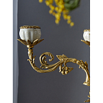 Подсвечник белый Попугай из фарфора с бронзовыми элементами Eden Garden варинант исполнения - 7 | Loft Concept в Самаре