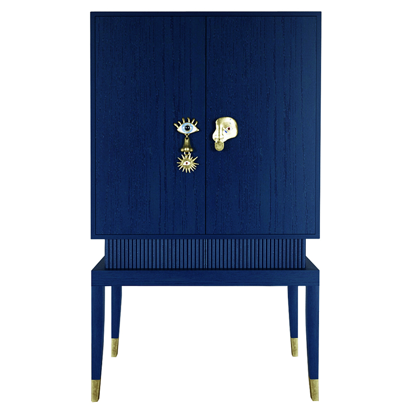 Кабинетный шкаф Elsa Dreams Blue с 2-мя ящиками Синий в Самаре | Loft Concept 