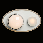 Бра овальной формы белого цвета с 2-мя лампами Lunar Pebbles варинант исполнения - 2 | Loft Concept в Самаре