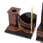 Настольный письменный набор из лемезита и змеевика с декором в виде Орла в подарочной упаковке Successful Leader варинант исполнения - 5 | Loft Concept в Самаре