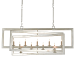 Люстра серебряная из пересекающихся прямоугольных элементов Intersecting Rectangles варинант исполнения - 2 | Loft Concept в Самаре