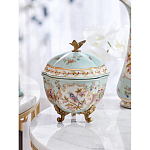 Шкатулка голубого цвета с цветочными орнаментами Blue Garden варинант исполнения - 7 | Loft Concept в Самаре