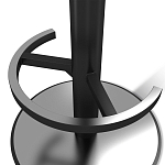 Барный стул вращающийся со спинкой и подлокотниками Douglas Rhombus Черный Велюр варинант исполнения - 5 | Loft Concept в Самаре