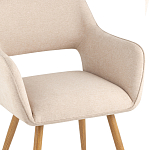 Стул в рогожке бежевого цвета NEASAN STOOL варинант исполнения - 6 | Loft Concept в Самаре