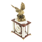 Часы настольные из натурального камня с декором в виде орла Eagle Stone Clock варинант исполнения - 2 | Loft Concept в Самаре