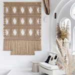 Панно на стену плетеное Макраме бежевый цвет  варинант исполнения - 5 | Loft Concept в Самаре