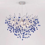 Люстра с синими стеклянными подвесками в форме капель FAIRYTREE Light варинант исполнения - 1 | Loft Concept в Самаре