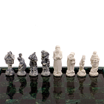 Шахматы Русские сказки с доской из натурального камня Змеевик Decorative Thematic Chess варинант исполнения - 4 | Loft Concept в Самаре