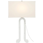 Настольная лампа на арочном корпусе с прямоугольным абажуром One Piece Support варинант исполнения - 2 | Loft Concept в Самаре