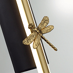 Бра с круглым плафоном из алебастра и бронзовой декоративной стрекозой 65 Alaris  варинант исполнения - 7 | Loft Concept в Самаре