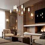 Бра с цилиндрическим матовым плафоном и шаром из камня на металлическом основании Orb Essence варинант исполнения - 8 | Loft Concept в Самаре