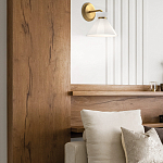 Бра с белым конусным плафоном из стекла Alora Mood варинант исполнения - 9 | Loft Concept в Самаре