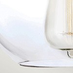 Подвесной светильник цвета никель с прозрачным стеклянным плафоном на цепи Feiss варинант исполнения - 10 | Loft Concept в Самаре