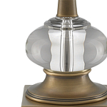 Настольная лампа с хрустальным шаром на корпусе и высоким тканевым абажуром Prism Rod варинант исполнения - 1 | Loft Concept в Самаре