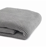 Плед из хлопка серого цвета Waffle Comfort варинант исполнения - 2 | Loft Concept в Самаре