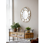 Зеркало настенное с круглыми зеркальными вставками Modern Mirror Space варинант исполнения - 2 | Loft Concept в Самаре