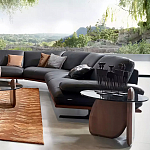 Дизайнерский журнальный стол c круглой столешницей на фигурном основании Usake варинант исполнения - 1 | Loft Concept в Самаре