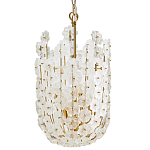 Подвесной светильник декорированный цветами из стекла Lightness of Flowers варинант исполнения - 1 | Loft Concept в Самаре