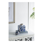 Ваза с крышкой в китайском стиле Oriental Blue & White Ornament Vases варинант исполнения - 3 | Loft Concept в Самаре