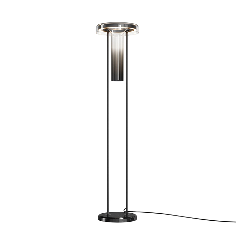 Напольный торшер светодионый Ikebana Black 3000К 24Вт Черный Дымчатый (Smoke) в Самаре | Loft Concept 