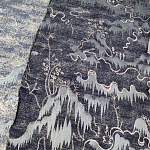 Мебельная ткань Вышивка темно-серый цвет 130 см T2-40 варинант исполнения - 1 | Loft Concept в Самаре