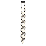 Подвесной светильник светодиодный с белыми сферическими плафонами и декоративными элементами в виде черной сетки HANDLE GRAPE варинант исполнения - 4 | Loft Concept в Самаре