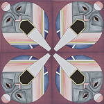 Плитка дизайнерская с узором Маска варинант исполнения - 3 | Loft Concept в Самаре