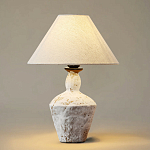 Настольная лампа с керамическим фактурным основанием и тканевым абажуром Eastern Tale варинант исполнения - 2 | Loft Concept в Самаре