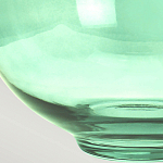 Настольная лампа с шарообразным прозрачным основанием из цветного переработанного стекла и белым цилиндрическим абажуром Elstead Lighting варинант исполнения - 5 | Loft Concept в Самаре