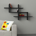 Полка фигурная подвесная цвета антрацит HALIC BOOKCASE ANTHRACITE варинант исполнения - 1 | Loft Concept в Самаре
