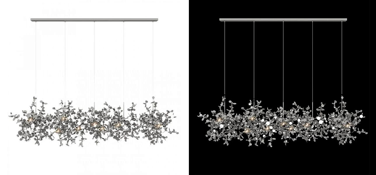 Люстра Terzani Argent Suspension Linear Silver длина 150 см Люстра Terzani Argent Suspension Linear Silver длина 150 см - Loft-Concept в Самаре