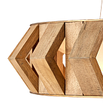 Люстра круглая из толстых деревянных реек Wooden Slats варинант исполнения - 2 | Loft Concept в Самаре