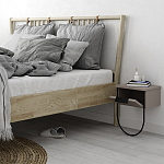 Прикроватная тумба бежево-серого цвета с откидной дверцей NORFOLK NIGHTSTAND LIGHT MOCHA варинант исполнения - 2 | Loft Concept в Самаре