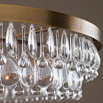 Люстра круглая с подвесками в форме стеклянных капель Glass Rain варинант исполнения - 4 | Loft Concept в Самаре