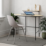 Стол письменный овальной формы с полкой LOUB WORKING TABLE BLACK OAK варинант исполнения - 3 | Loft Concept в Самаре