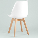 Стул с основой из пластика и мягким сиденьем Arvika White варинант исполнения - 4 | Loft Concept в Самаре