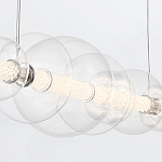 Подвесной светильник линейный с прозрачными стеклянными шарами разного диаметра Eurofase варинант исполнения - 8 | Loft Concept в Самаре