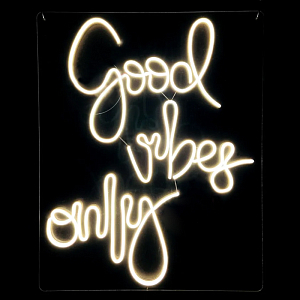 Неоновая настенная лампа Good Vibes Only Neon Wall Lamp